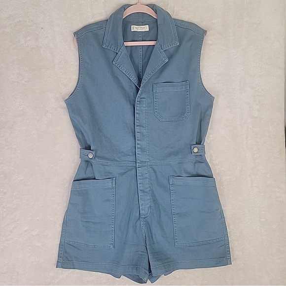Lucky Brand Sleeveless Denim Romper Shorts XXL - Picture 9 of 13